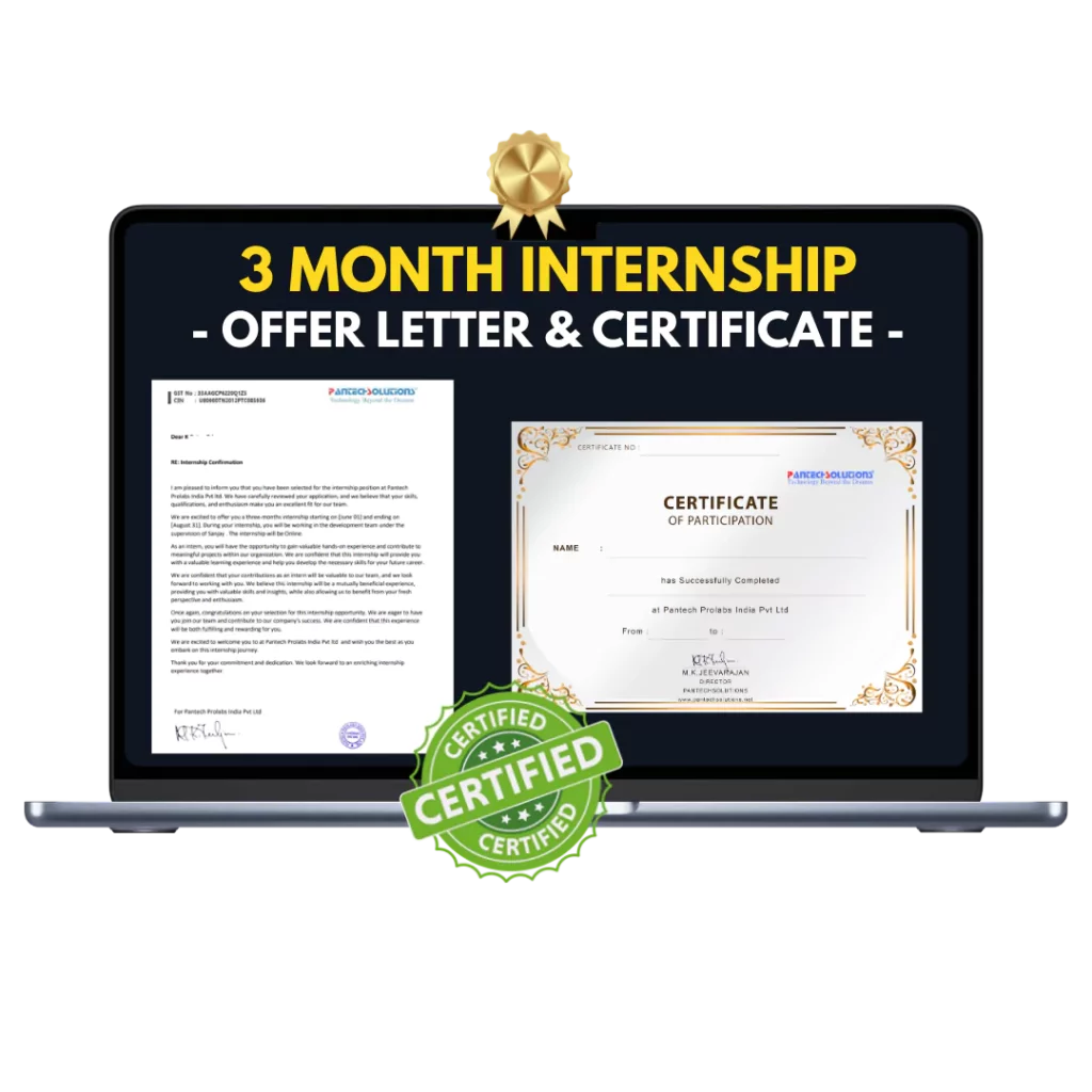 Internship certificate & offer Letter